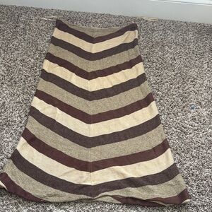 Ralph Lauren Chevron Brown and Tan A-Line Skirt